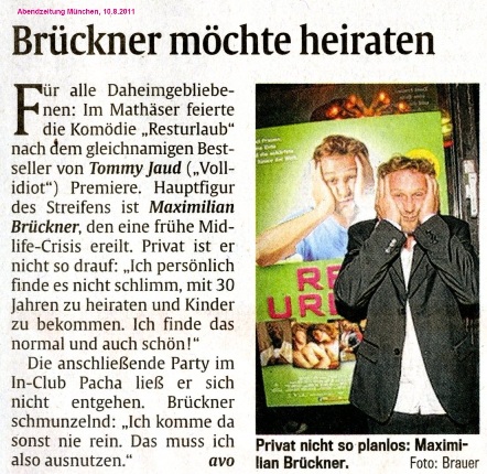 Abendzeitung München, 10.8.11